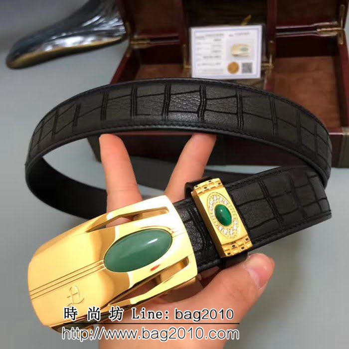 愛馬仕HERMES 印度東陵玉系列 南非野生鹿皮 印度優質東陵玉石鋼扣高端男士皮帶 HHG1825